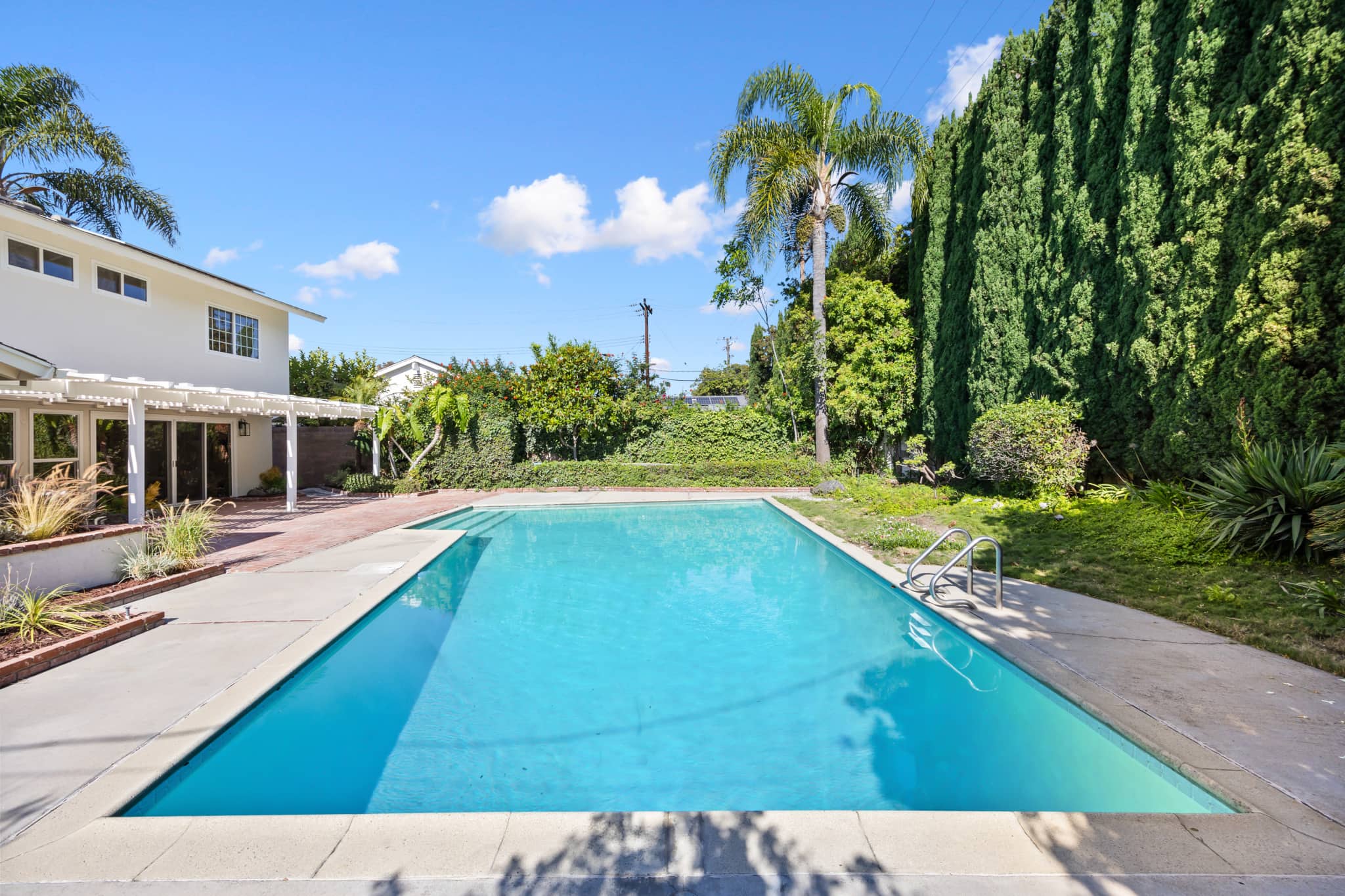 Pool and backyard